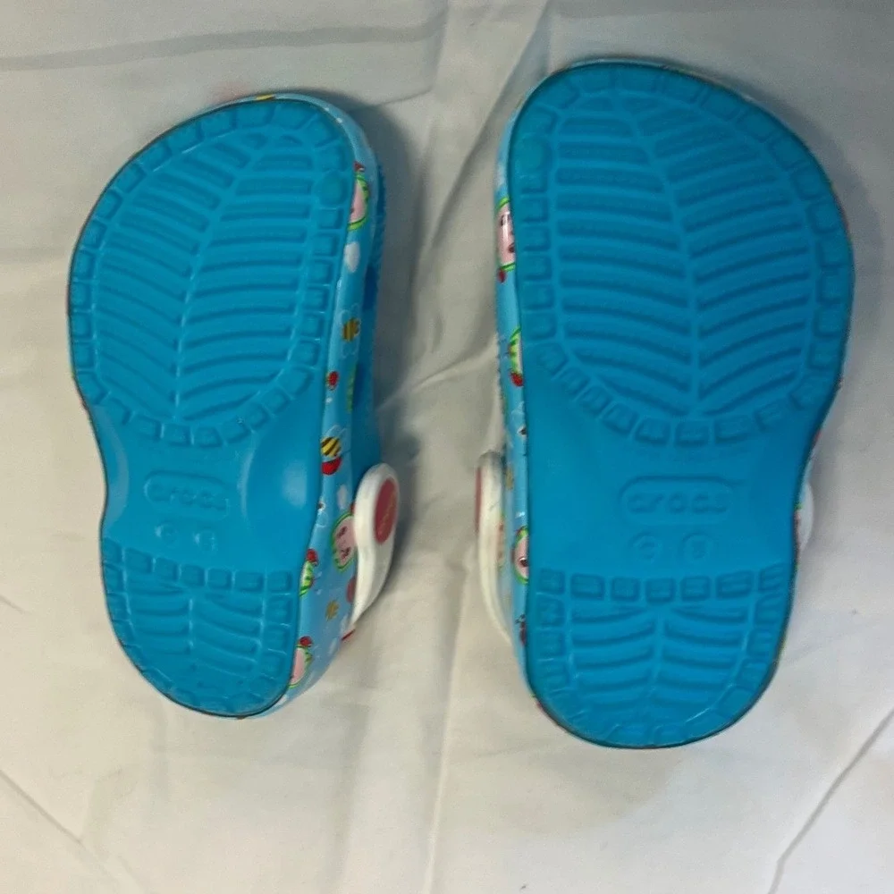 Crocs Toddler Cocomelon Classic Clogs Blue Jibbitz Charms Size C5 208851